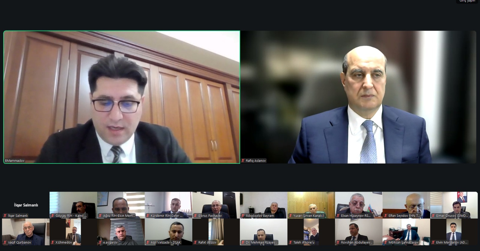 Şirvan suvarma kanalının yenidən qurulması üzrə “İşçi qrupu”nun növbəti onlayn iclası keçirildi